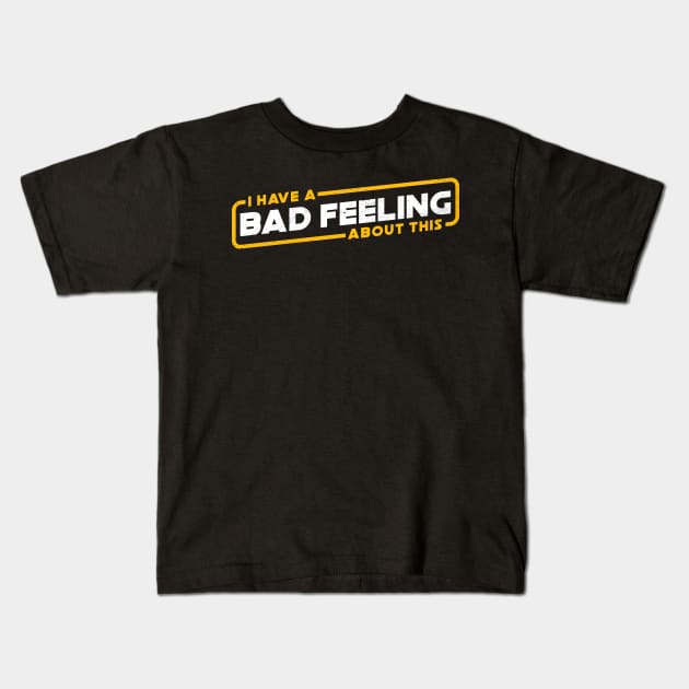 Bad Feeling Kids T-Shirt by technofaze